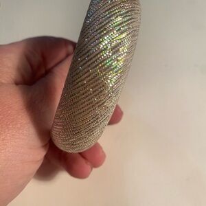 Silver and Gold Textured Bangle